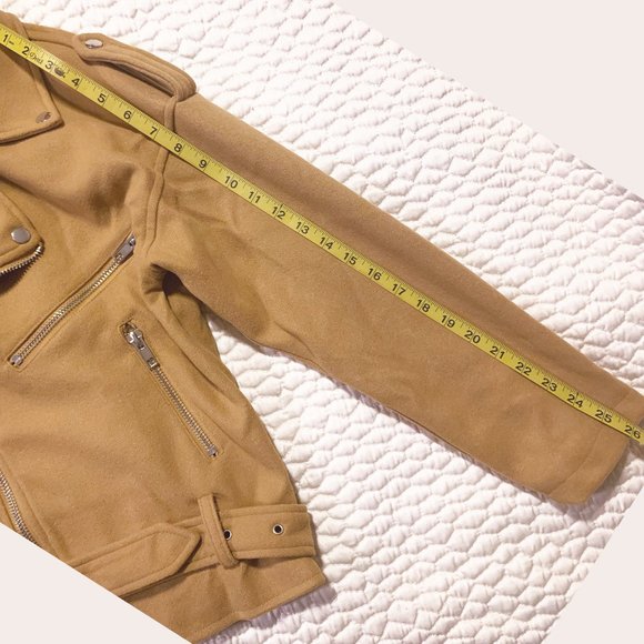 NWT HARLEY BIKER POCKETED JACKET IN CAMEL XS - Picture 10 of 10